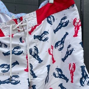 Lobster Print Board Shorts - Sperry Mens Size 38